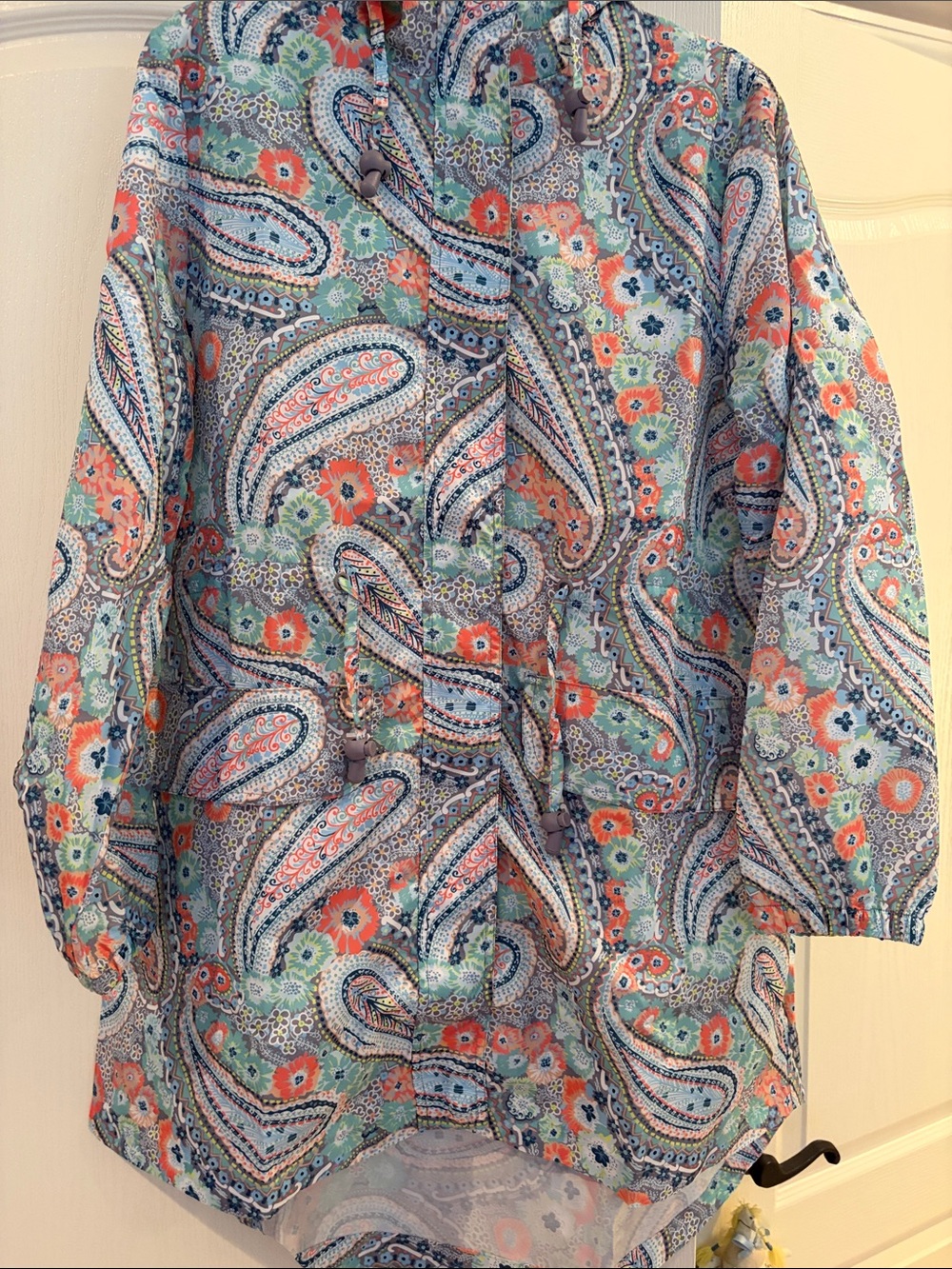 NWT/NIB Vera Bradley Packable Raincoat in Citrus Paisley Pattern